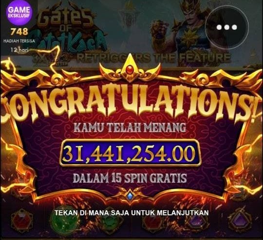 Menang Gatotkaca Puluhan Juta